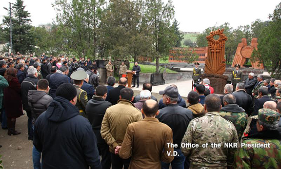 Artsakh President Bako Sahakyan delivering a speech (president.nkr.am)