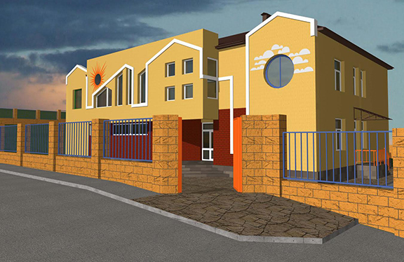 Design of the new Aghdzk village kindergarten in Armenia’s Aragatsotn Region. 