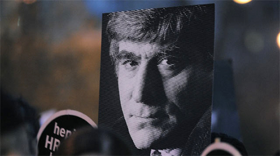 Hrant Dink was murdered outside the offices of the Turkish-Armenian weekly newspaper Agos in central Istanbul on Jan. 19, 2007 (Source: Agos)