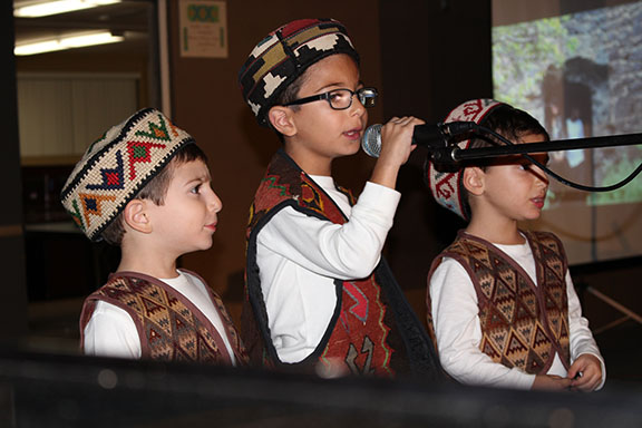 Mesrobian students reciting Armenian poems