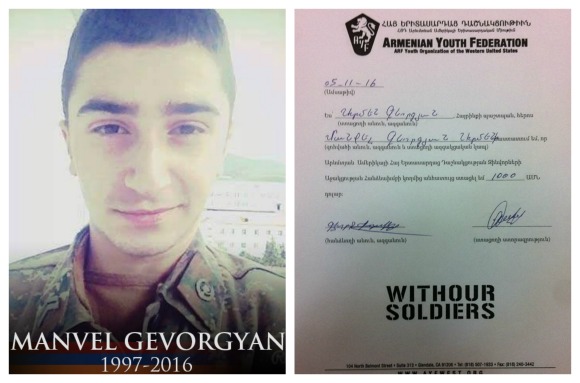 Manvel Gevorgyan, fallen soldier