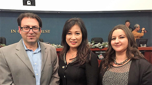 Garo R. Madenlian, Westminster Councilwoman Kimberly Ho, Lori Karageozian