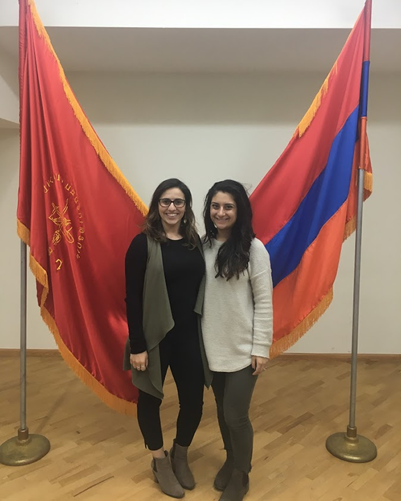 AYF-YOARF Eastern U.S. representatives Kenar Charchaflian (left) and Ani Khachatourian (right)