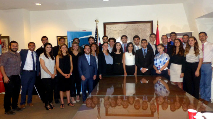 The ANCA and Armenian Assembly of America summer interns at our annual mixer, hosted this year at the ANCA.