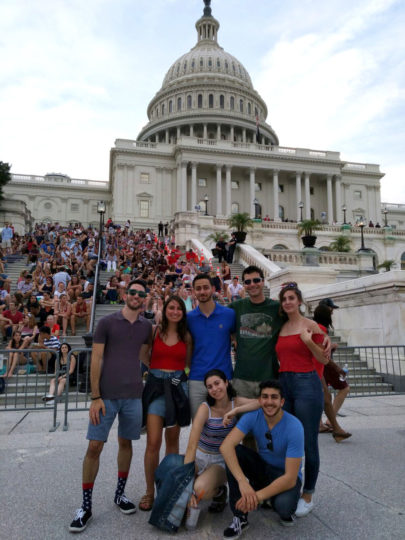 The ANCA summer interns celebrating July 4th on the steps of the U.S. Capitol.