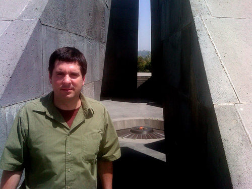 House Intelligence Committee Chairman Devin Nunes pay tribute to the victims of the Armenian Genocide during his 2012 visit to the Dzidzernagapert memorial in Armenia.