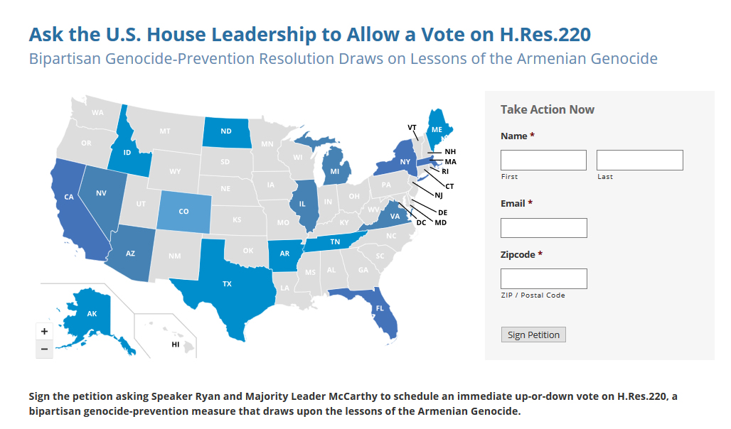 Petition - Armenian National Committee of America