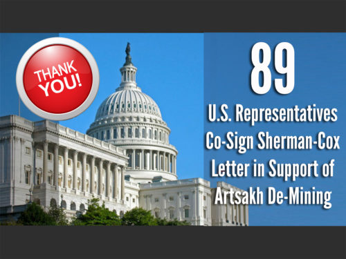 89 U.S. Representatives Join with ANCA in Fighting Trump Attempt to De-Fund Artsakh Aid