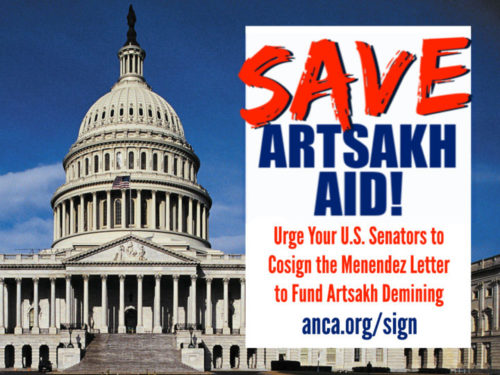 The ANCA is encouraging pro-Artsakh advocates to urge their Senators to co-sign the Menendez letter to continue U.S. funding for Artsakh demining.