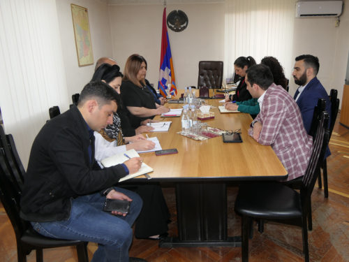 The ANCA discusses socio-economic challenges facing the Artsakh population following the 2020 war and the need for expanded humanitarian assistance with Artsakh Republic Minister of Social Development and Migration Armine Petrosyan and her team.