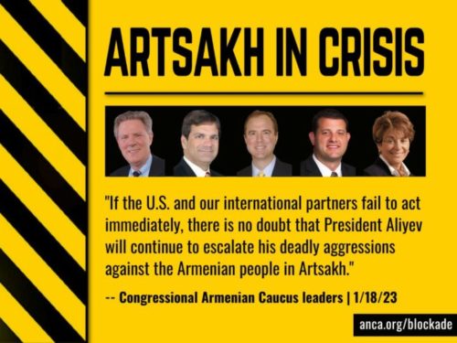 Congressional Armenian Caucus leaders – Representatives Frank Pallone, Gus Bilirakis, Adam Schiff, David Valadao, and Anna Eshoo urge Biden Administration to use “maximum pressure” on Azerbaijan to break the Artsakh blockade.