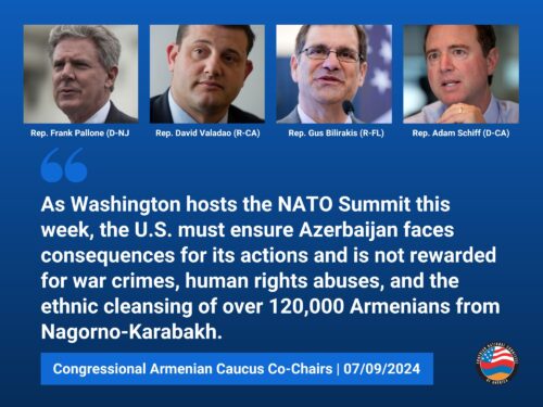 Congressional Armenian Caucus Co-Chairs Call on Biden to Hold Azerbaijan Accountable for Artsakh War Crimes at NATO Summit