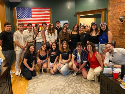 ANCA Leo Sarkisian and Maral Melkonian Avetisyan summer program participants with the Armenian Assembly’s Terjenian-Thomas summer interns enjoying July 4th festivities Armenian-style at the ANCA’s Aramian House.