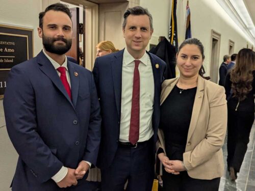 On the opening day of the 119th session of Congress, the ANCA's Alex Galitsky and Tereza Yerimyan welcomed back Rhode Island U.S. House members Rep. Gabe Amo (D-RI) and Rep. Seth Magaziner (D-RI) - who have received an "A+" rating from the ANCA for their leadership on Armenian American concerns.