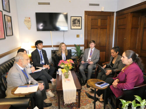 ANC of Illinois Co-Chair Ken Hachikian and Illinois advocates pressed Rep. Delia Ramirez (D-IL) to support U.S. sanctions on Azerbaijani officials responsible for war crimes, champion the release of Armenian POWs, and back genocide education as a vital tool for justice and future atrocity prevention.