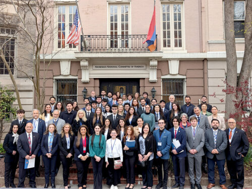More than 100 Armenian American advocates launched ANCA Advocacy Day 2025 from the organization’s Washington headquarters, preparing to press lawmakers to stand up for Artsakh justice, Armenian security, and genocide education as a pathway to lasting peace and accountability.