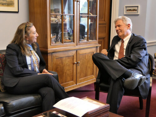 ANCA National Board Member Ani Tchaghlasian and ANC New Jersey members sat down with Congressional Armenian Caucus Co-Chair Rep. Frank Pallone (D-NJ) to discuss the status of a full range of ANCA priorities including the immediate release of Armenian hostages and imposing sanctions on Azerbaijani war criminals.