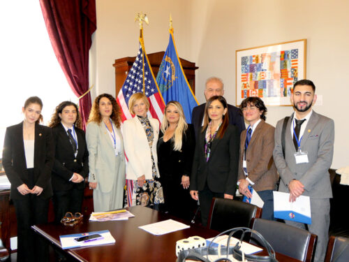 ANCA Western Region Chairman Oshin Harootoonian, along with ANCA WR Board Members, staff, and advocates, urged Rep. Susie Lee (D-NV) to support the safe return of displaced Artsakh Armenians, sanction Azerbaijan for ongoing human rights violations, and promote genocide education as a tool for accountability.