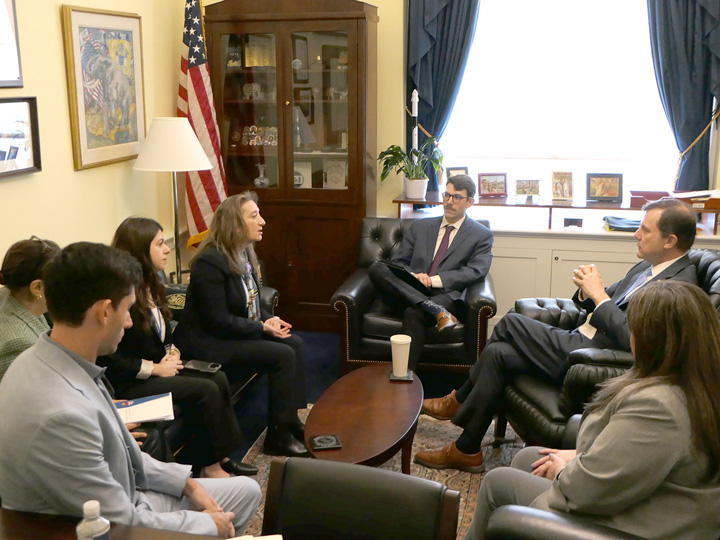 ANCA National Board Member Ani Tchaghlasian and ANC New Jersey advocates urged Rep. Tom Kean (R-NJ) to press for sanctions on Azerbaijani officials, prioritize the release of Armenian POWs, and support Congressional initiatives to promote genocide education and historical truth.