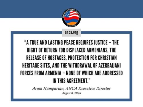 ANCA Executive Director Aram Hamparian outlined the key requirements for a lasting peace in the South Caucasus.