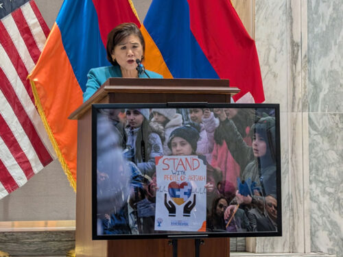 Rep. Judy Chu (D-CA) fondly recalled her trip to Artsakh and calls the resulting ban from visiting Azerbaijan a “badge of honor.”