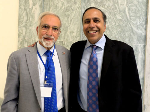 Illinois Rep. Raja Krishnamoorthi (D-IL) with ANC of Illinois co-chair Ken Hachikian.