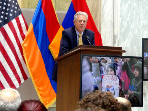 “There has to be sanctions against Aliyev and the leaders who perpetrated this genocide,” stated Congressional Armenian Caucus Co-Chair Frank Pallone (D-NJ)